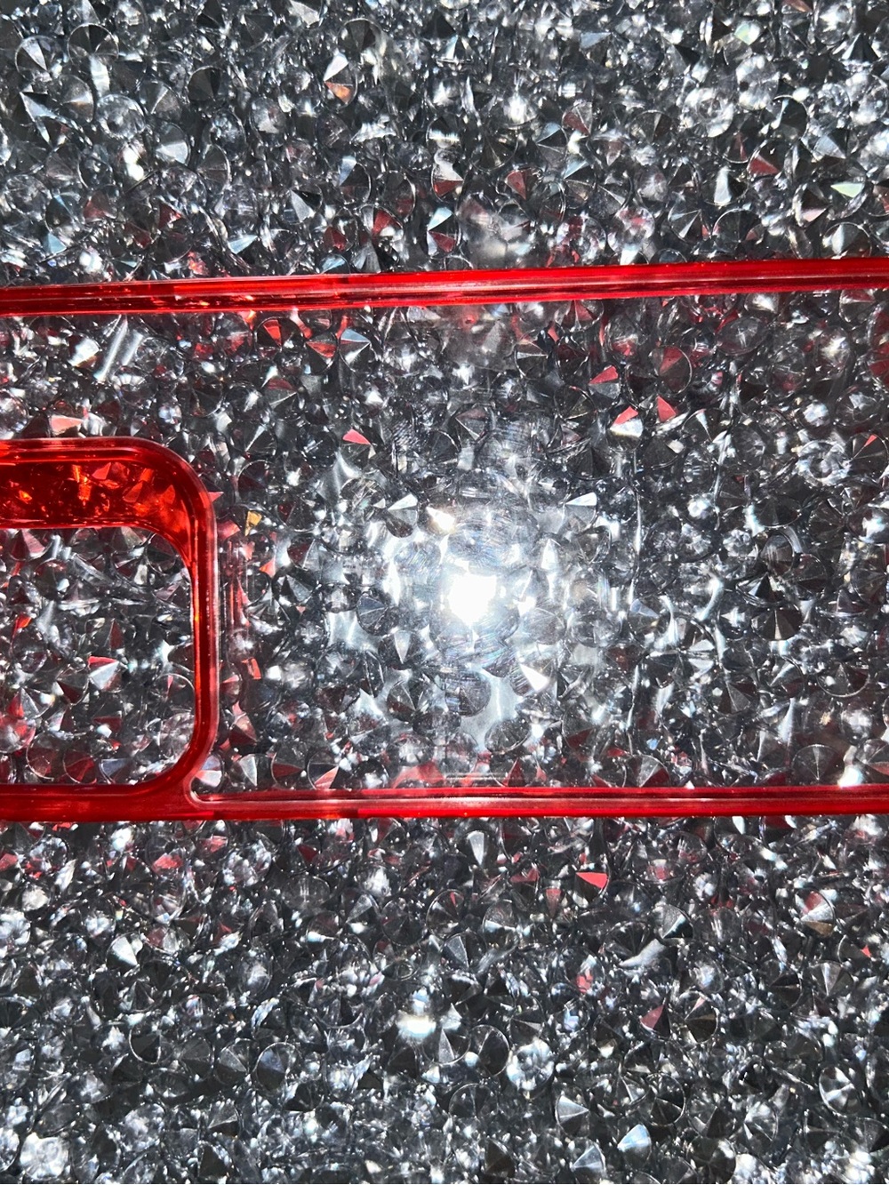 Red Transparent Protective Phone Case - Slim Clear Design